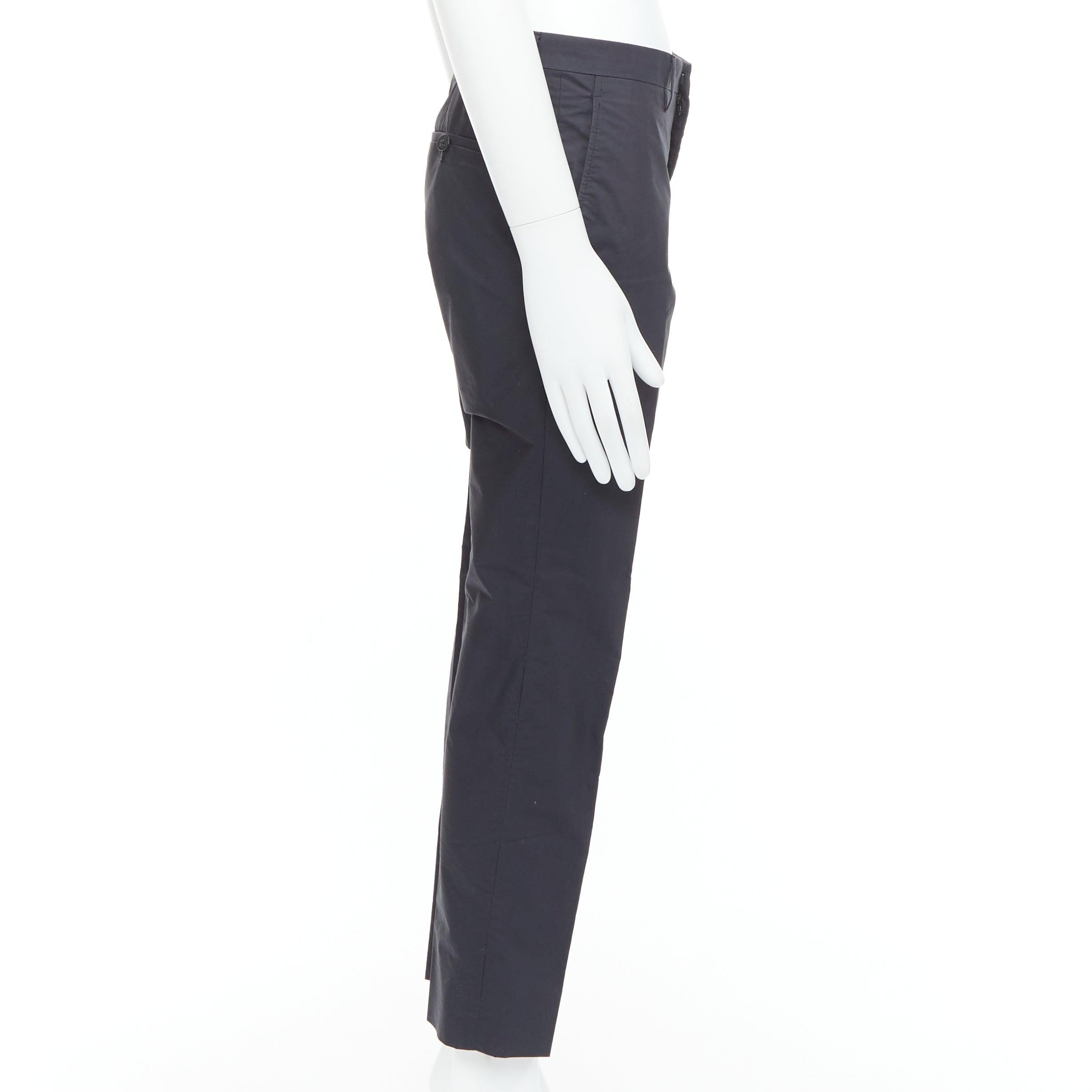 LANVIN pantaloni affusolati neri in crepe di misto lana con chiusura a scomparsa FR44 XS In condizioni ottime in vendita a Hong Kong, NT