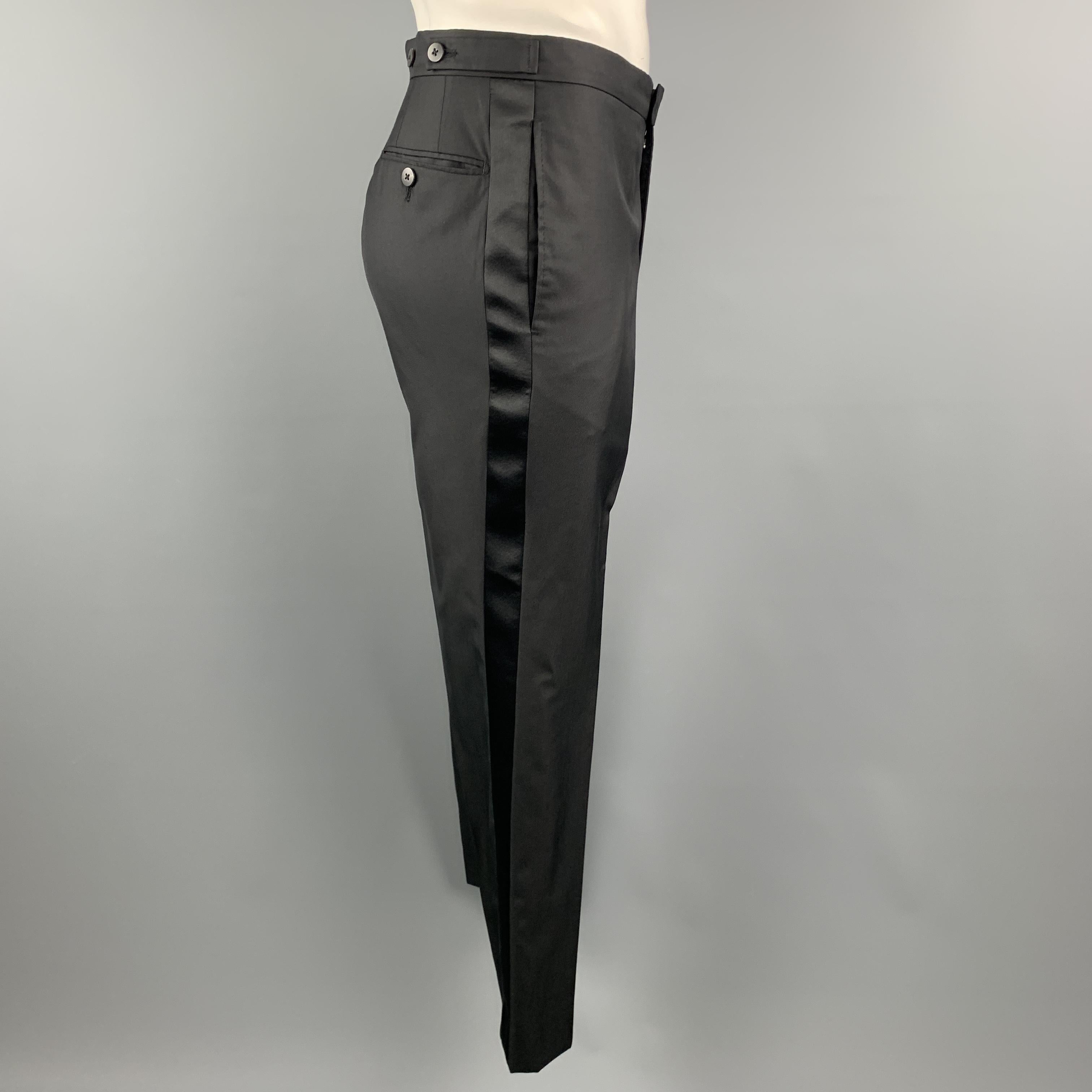 tuxedo pants satin stripe