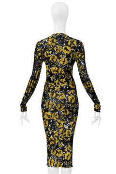 Ensemble Lanvin - Jupe imprimée à fleurs noires, jaunes et blanches