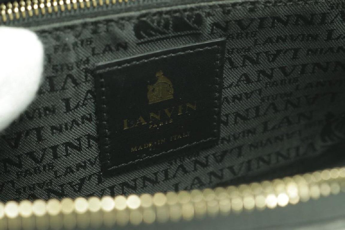 Portafoglio Lanvin Nero Zippy Clutch Trapuntato in Pelle Lunga Zip Intorno 21lk0123 3