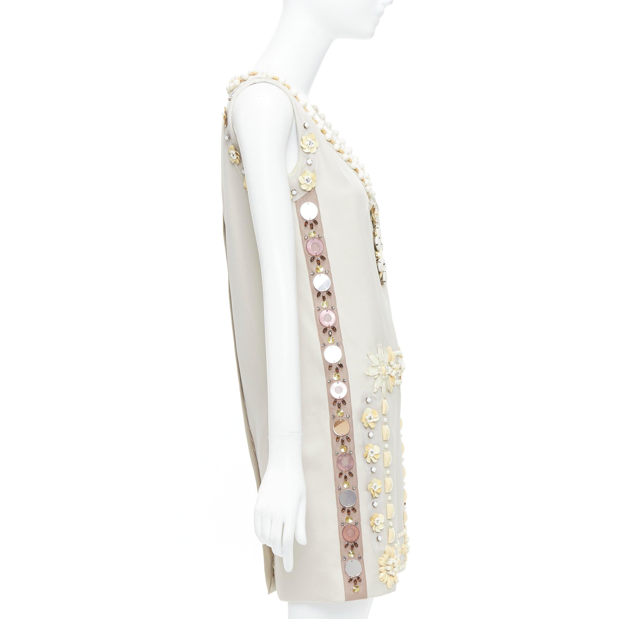 LANVIN BLANCHE abito da sposa a turni beige crema fortemente impreziosito FR36 S In condizioni discrete in vendita a Hong Kong, NT