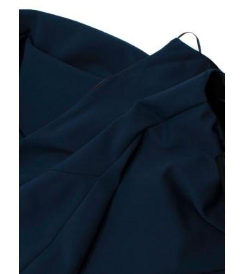Lanvin Blue & Black One Shoulder Gown with Bow For Sale 3