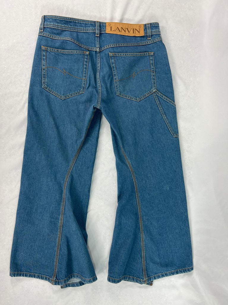 Lanvin Blue Denim Jean Pants, Size 40 For Sale at 1stDibs