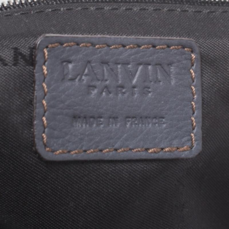 Lanvin - Cartable en cuir bleu État moyen - En vente à Dubai, Al Qouz 2
