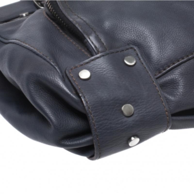 Lanvin - Cartable en cuir bleu en vente 2
