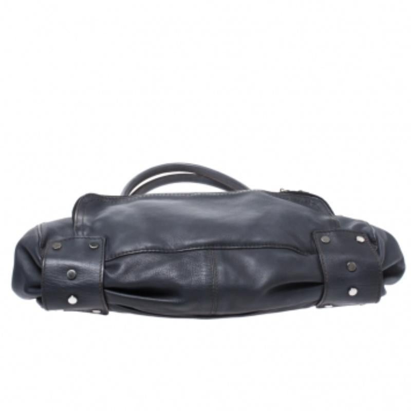Lanvin - Cartable en cuir bleu en vente 3