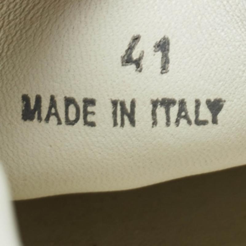 Lanvin - Sneakers Slip on in pelle goffrata con pitone blu - taglia 41 in vendita 4
