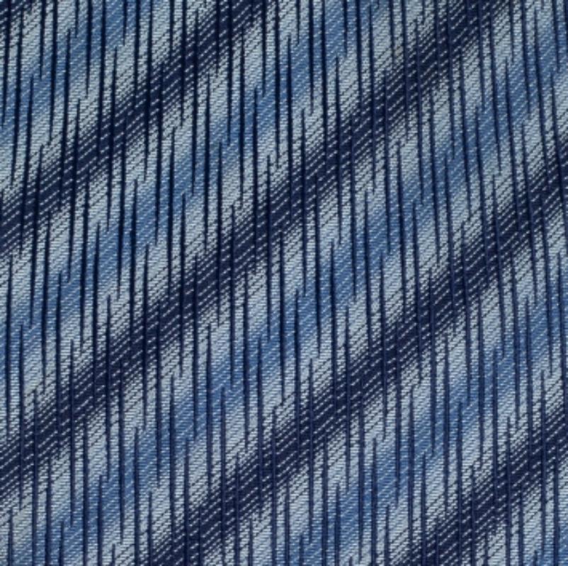 De los hombres Corbata de seda jacquard a rayas azul Lanvin