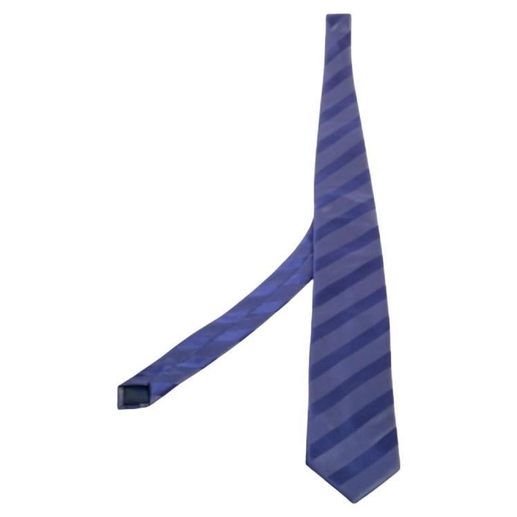 Cravate Lanvin à rayures bleues