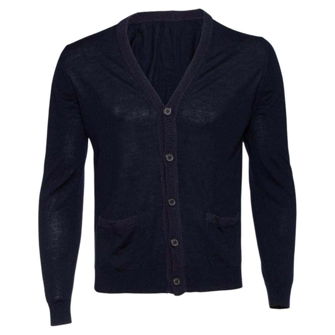 Lanvin, Blue wool cardigan