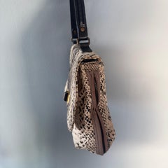 Sac Lanvin imprimé reptile en tissu des années 2000 en excellent état