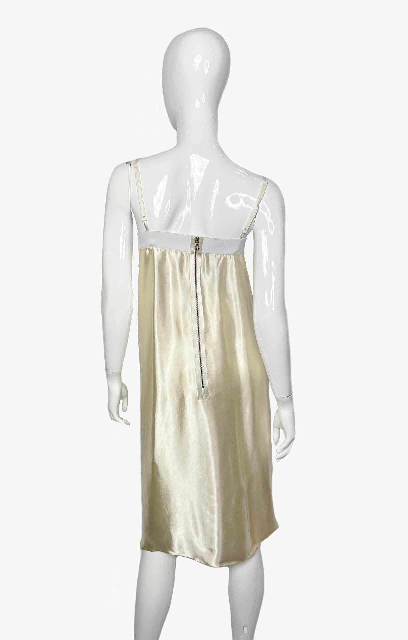 Women's Lanvin Bow-accented Satin Dress, 2006 For Sale
