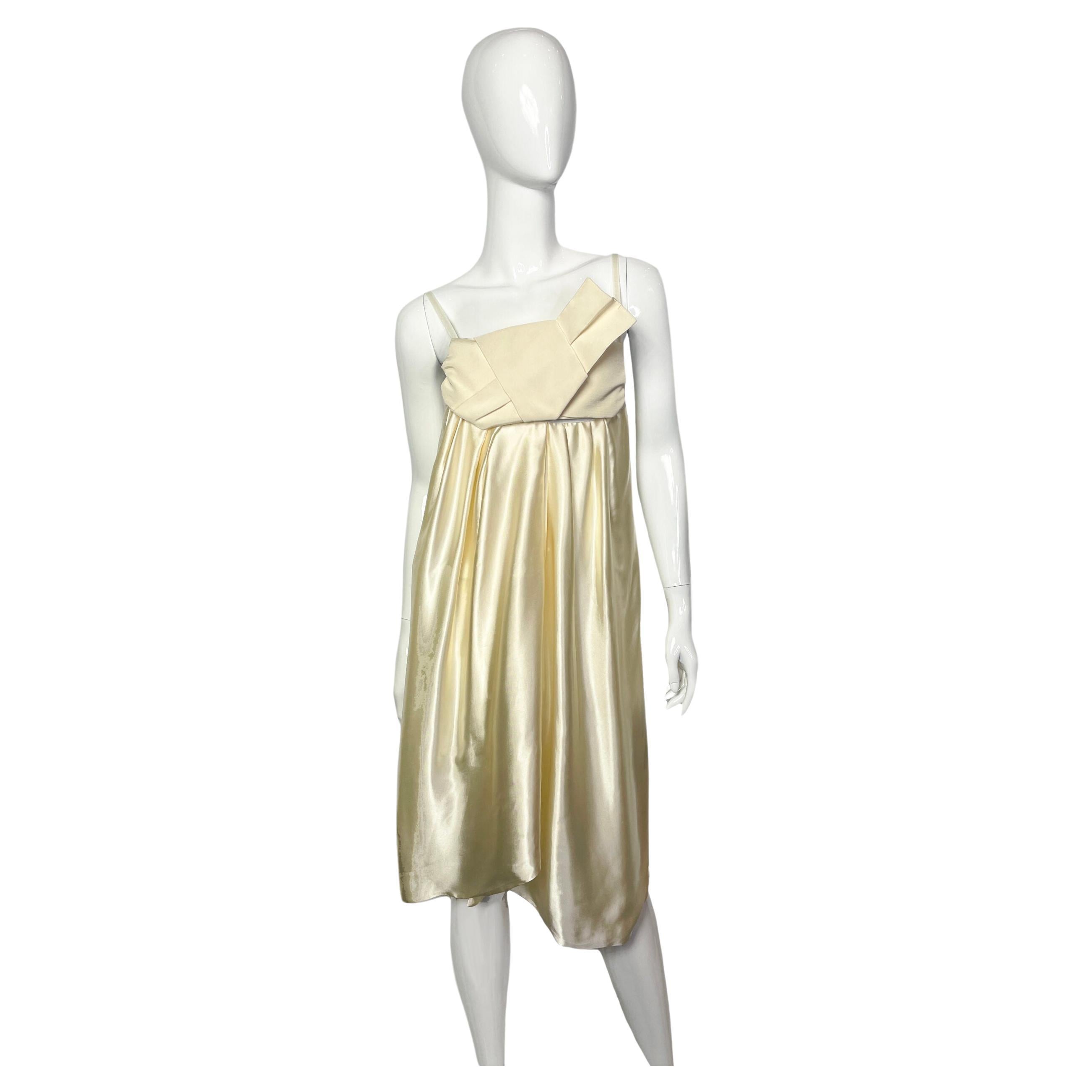 Lanvin Bow-accented Satin Dress, 2006 For Sale