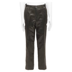 LANVIN bronze cupro blend silky high waist cropped dress wide pants FR46 S