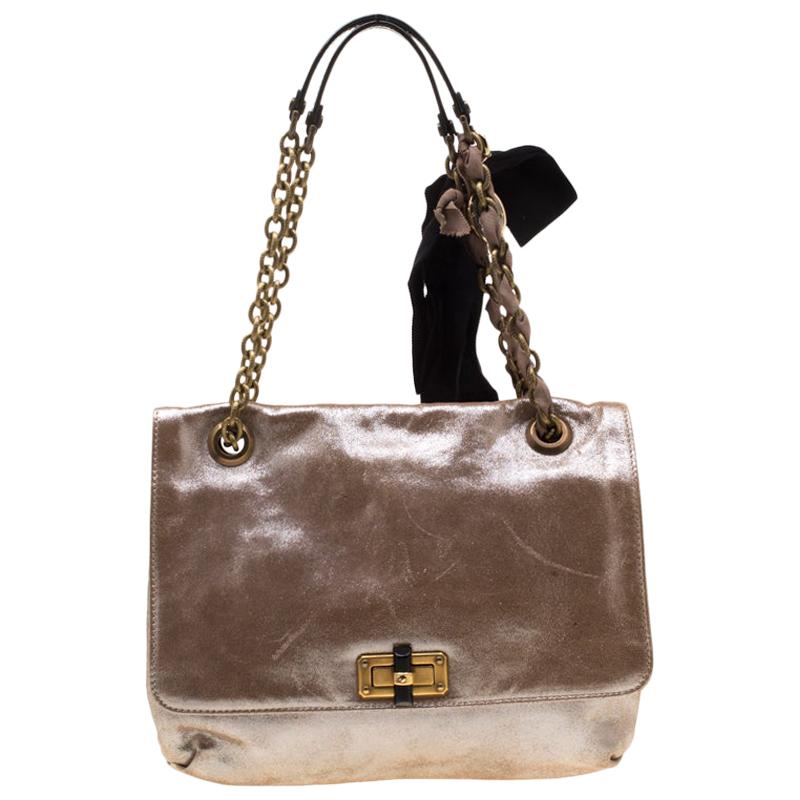 bronze shoulder bag