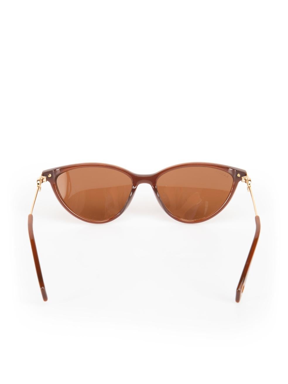 Women's Lanvin Brown Cat Eye Tinted Sunglasses