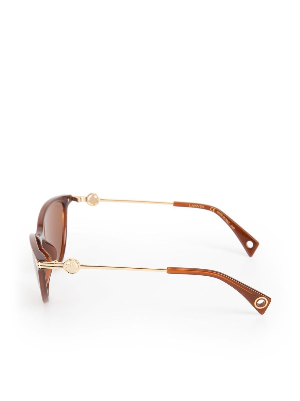 Lanvin Brown Cat Eye Tinted Sunglasses 1