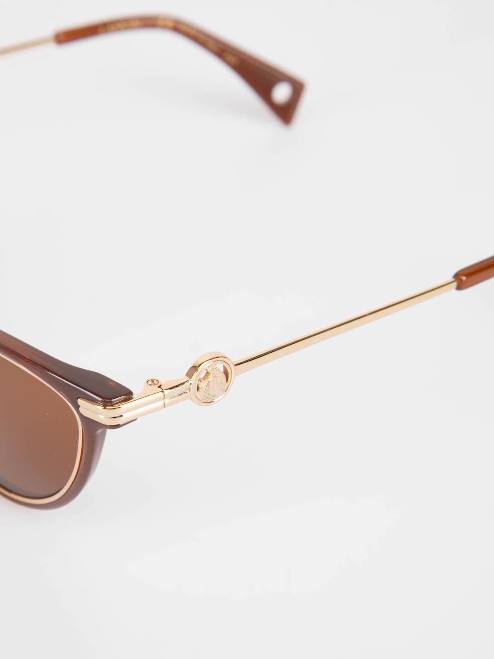 Lanvin Brown Cat Eye Tinted Sunglasses 2