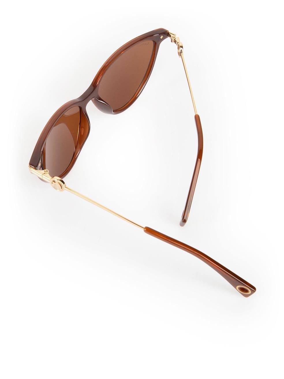 Lanvin Brown Cat Eye Tinted Sunglasses 3