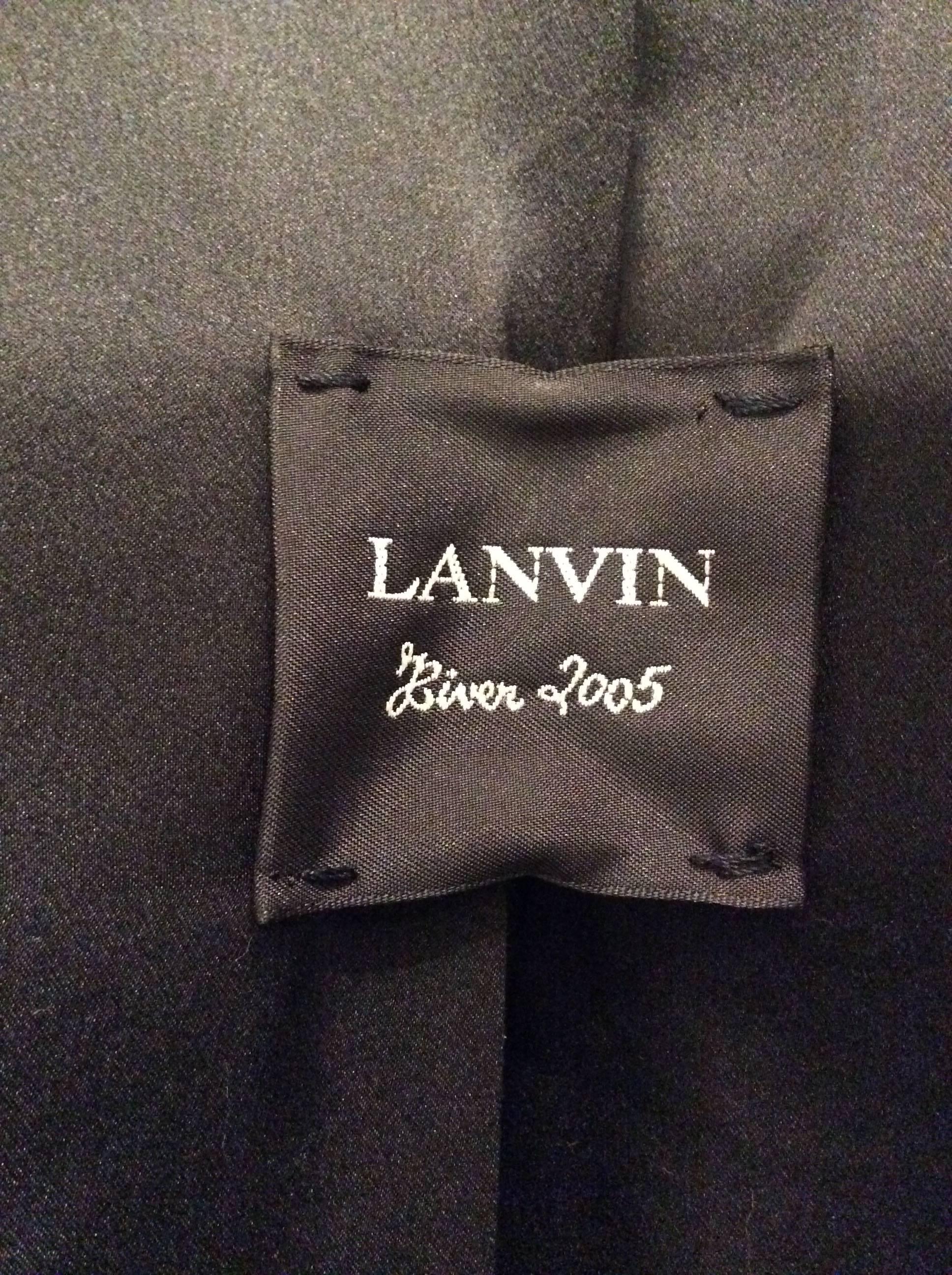 Women's Lanvin Brown Collarless Mink Jacket With Tiered Full Sleeves Sz40 (Us8) For Sale