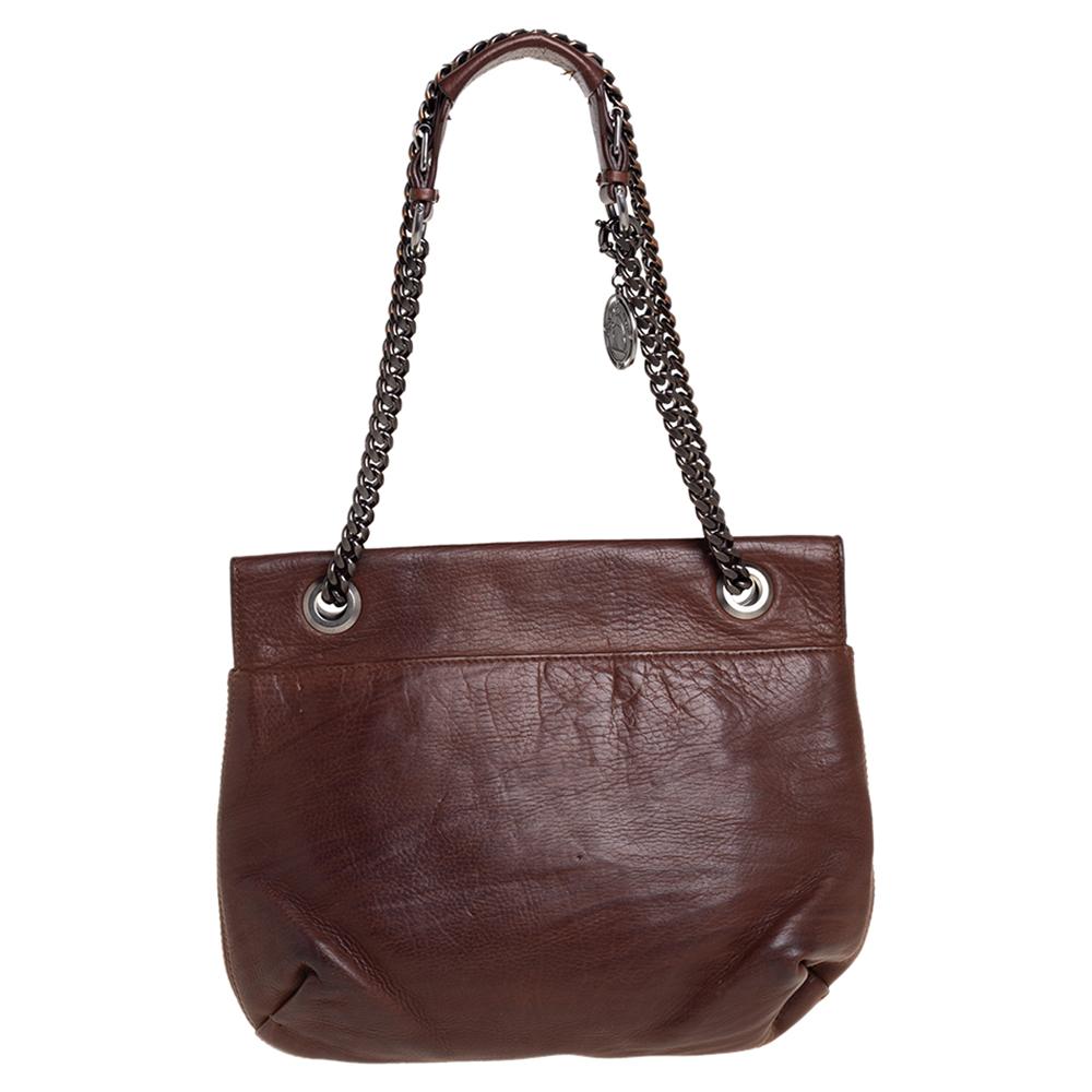 Black Lanvin Brown Leather Happy Shoulder Bag