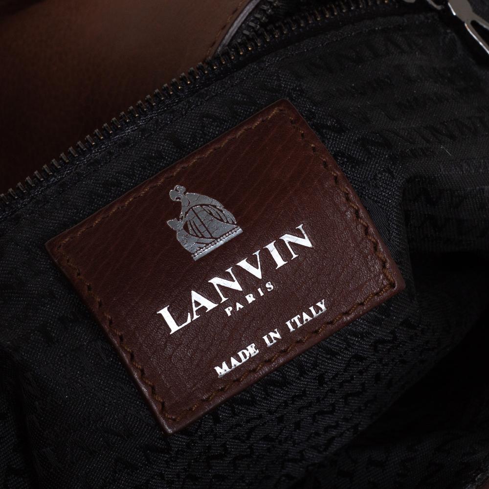 Women's Lanvin Brown Leather Happy Shoulder Bag