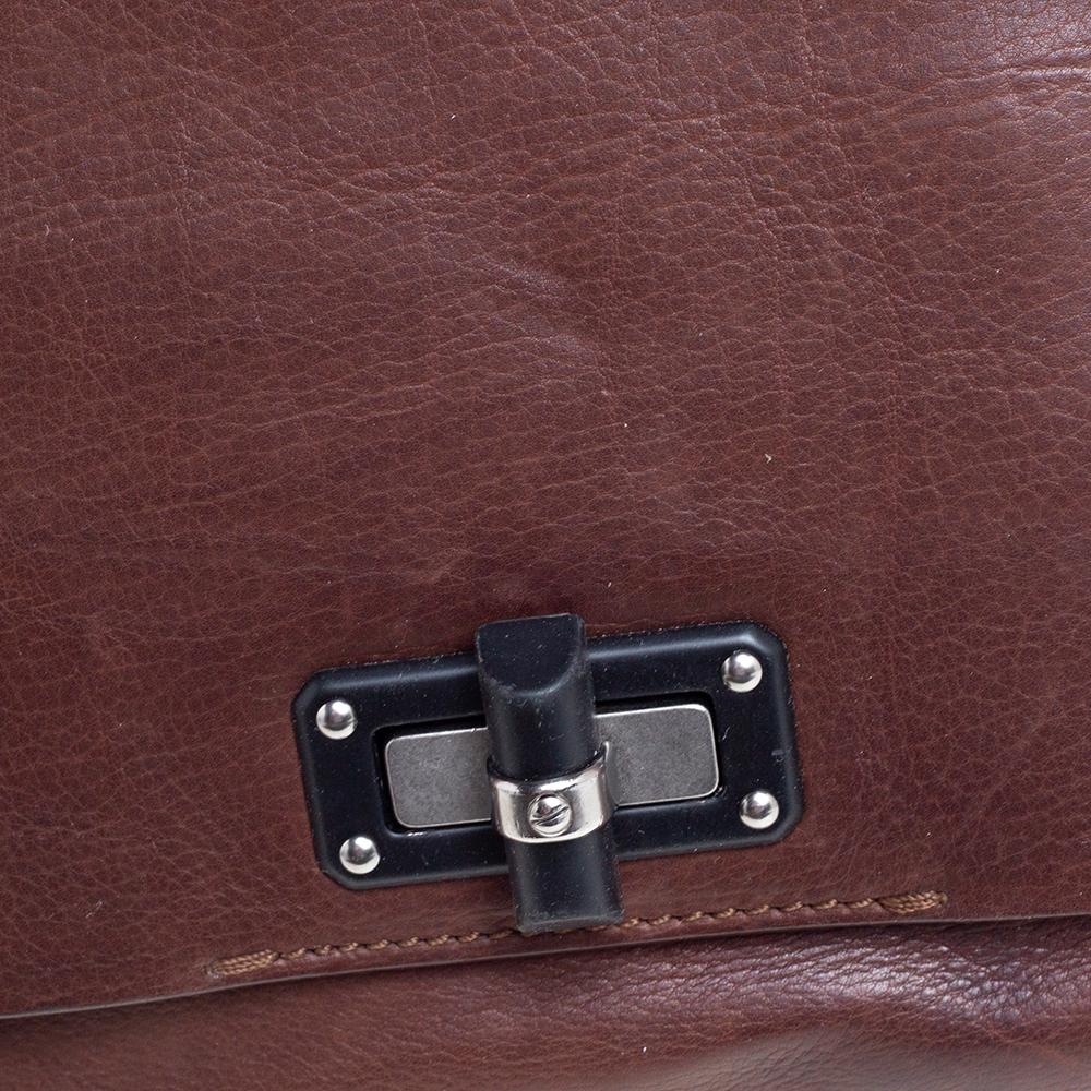 Lanvin Brown Leather Happy Shoulder Bag 1