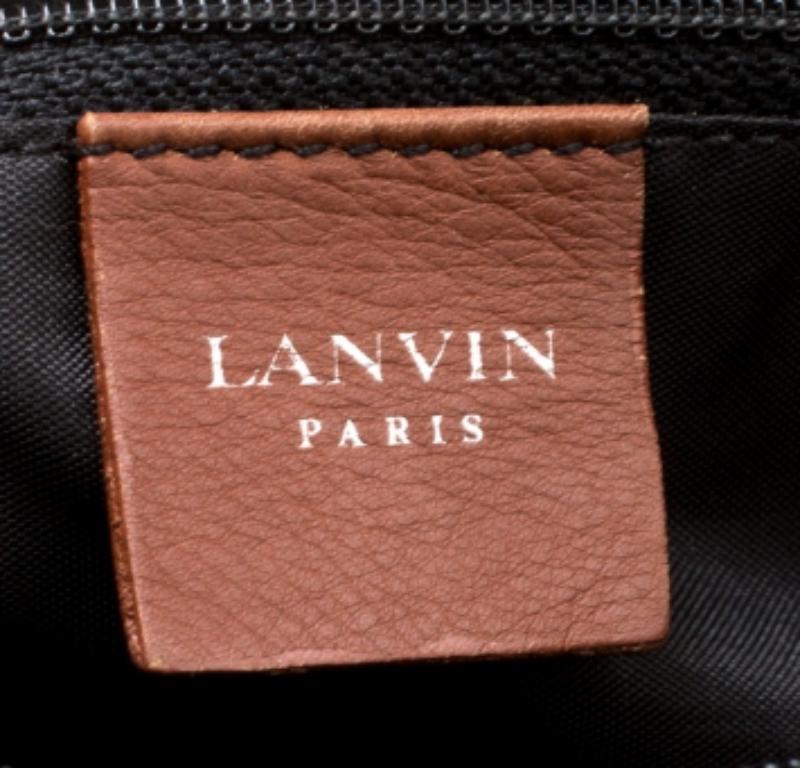 Lanvin Brown Leather Shoulder Bag im Zustand „Relativ gut“ im Angebot in Dubai, Al Qouz 2