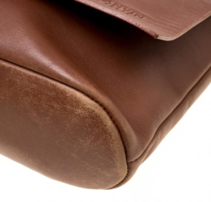 Lanvin Brown Leather Shoulder Bag im Angebot 1