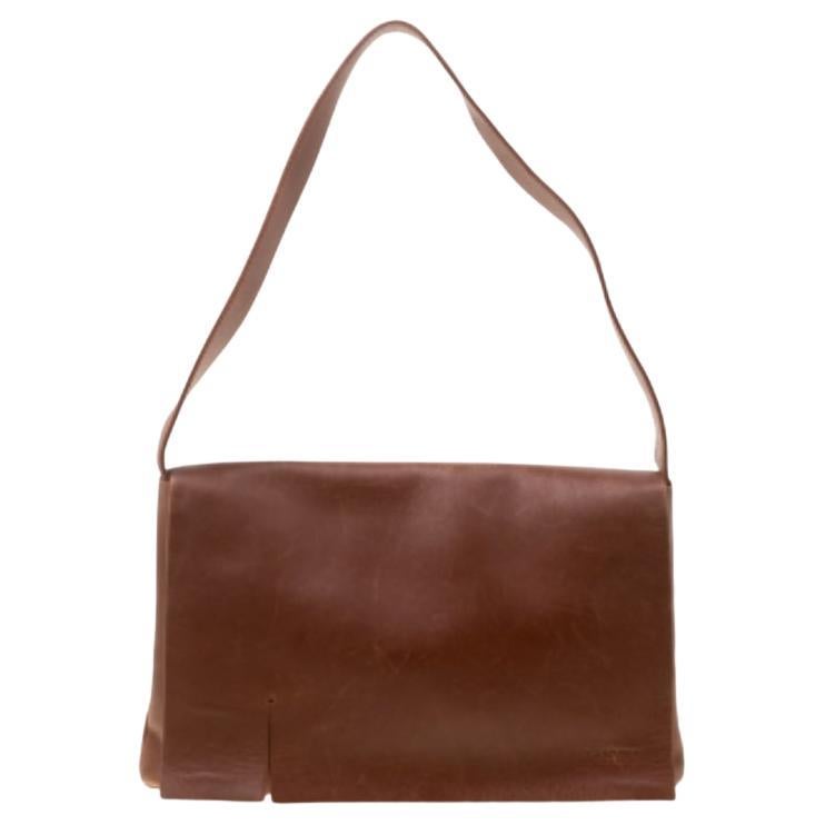 Lanvin Brown Leather Shoulder Bag im Angebot