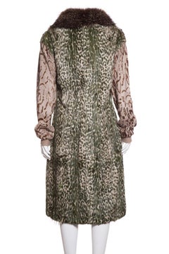 LANVIN  Brown & Multicolor Patchwork Fur Coat