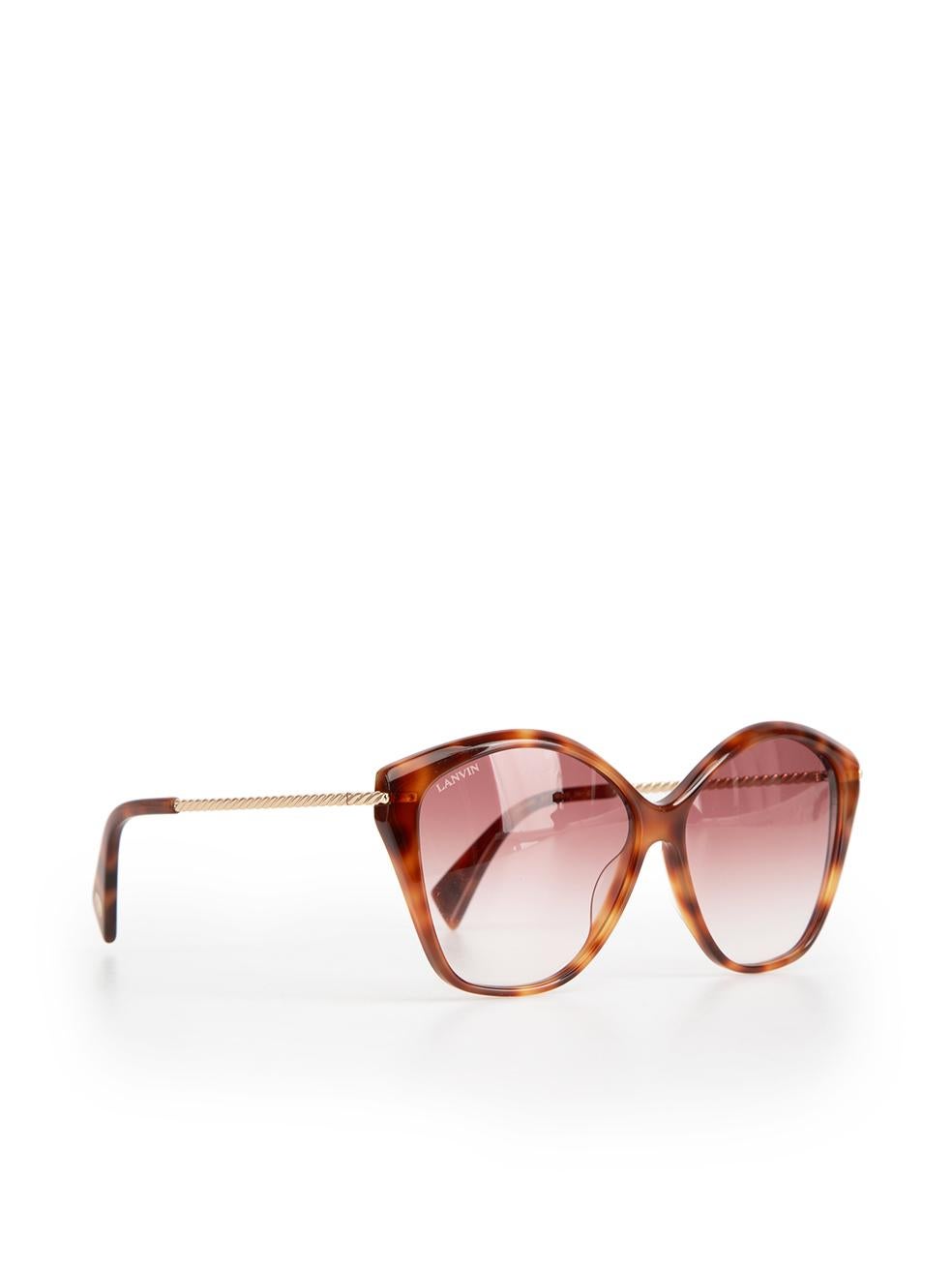 Beige Lanvin Brown & Purple Gradient Sunglasses