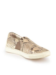 Lanvin Brown Snakeskin Slip On Trainers Size IT 36