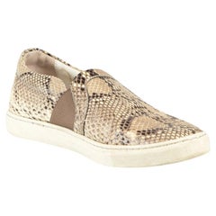Lanvin Brown Snakeskin Slip On Trainers Size IT 36