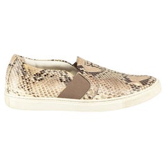 Lanvin Brown Snakeskin Slip On Trainers Size IT 36