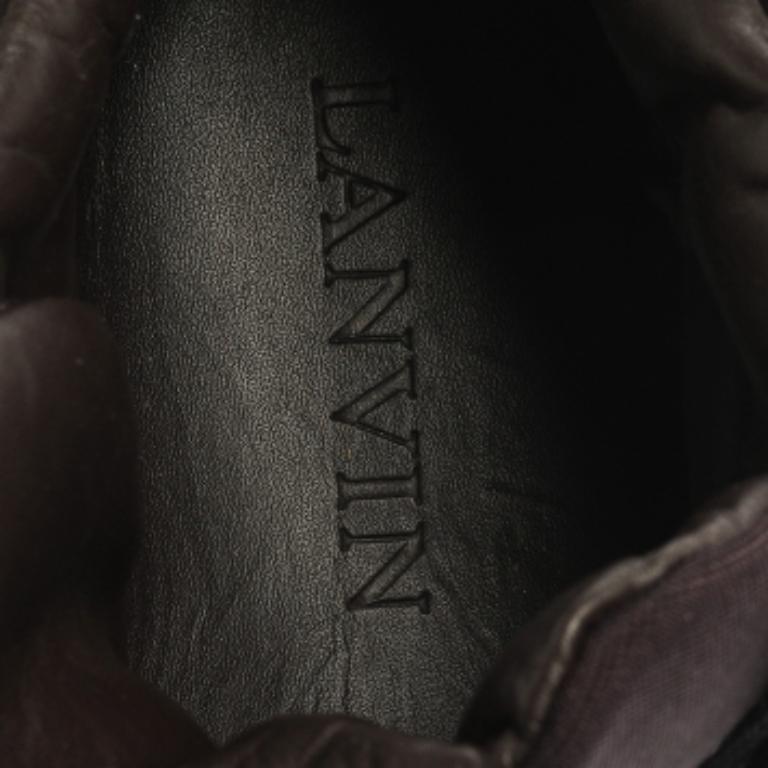 Noir Baskets hautes Lanvin bordeaux taille 43 en vente