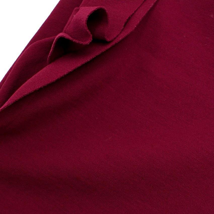 burgundy bardot dress