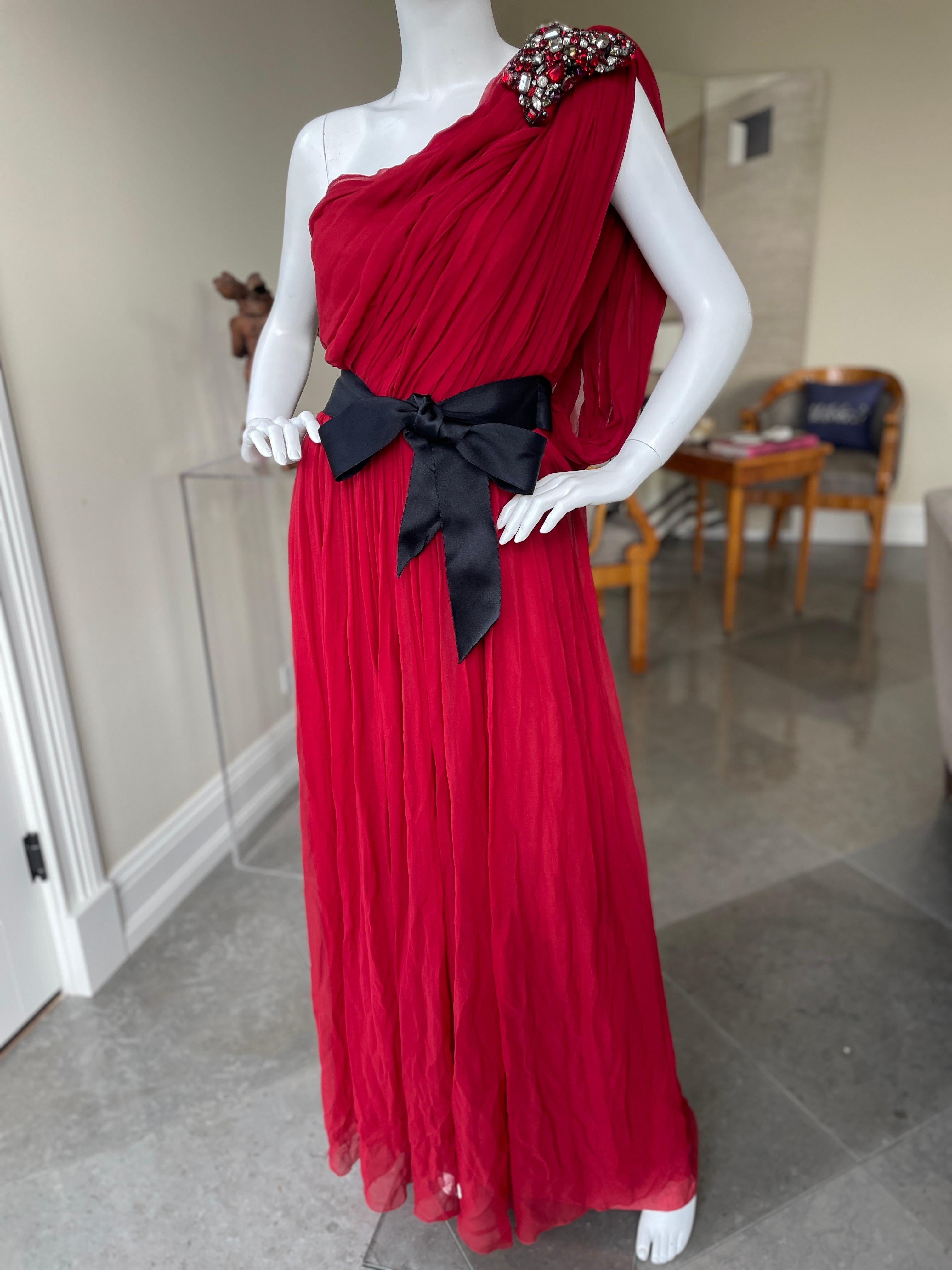 Women's Lanvin by Alber Elbaz 2010 Red Silk Evening Dress NWT $7400 at Bergdorf Goodman