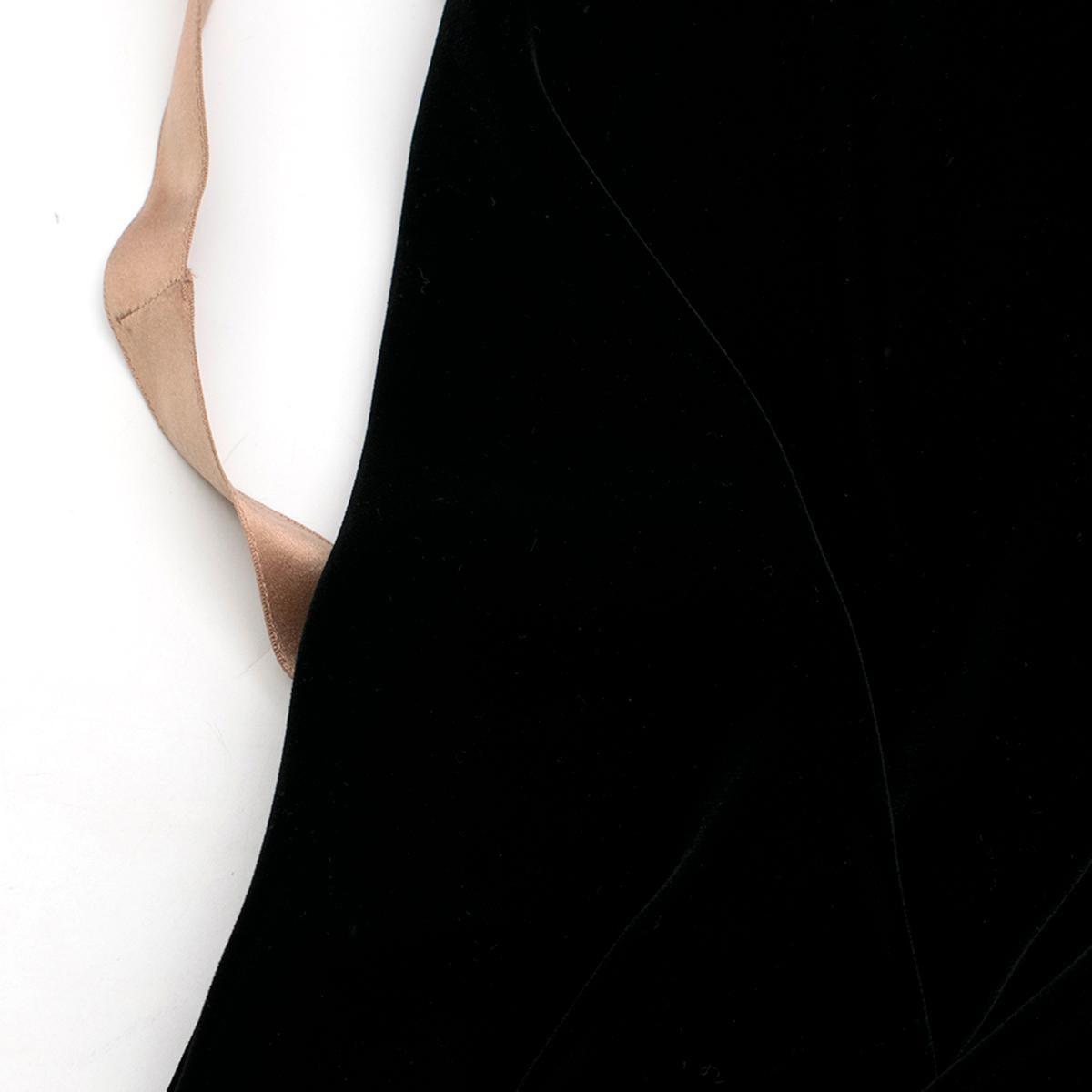 Lanvin by Alber Elbaz Black Velour Asymmetric Dress 36 FR For Sale 6