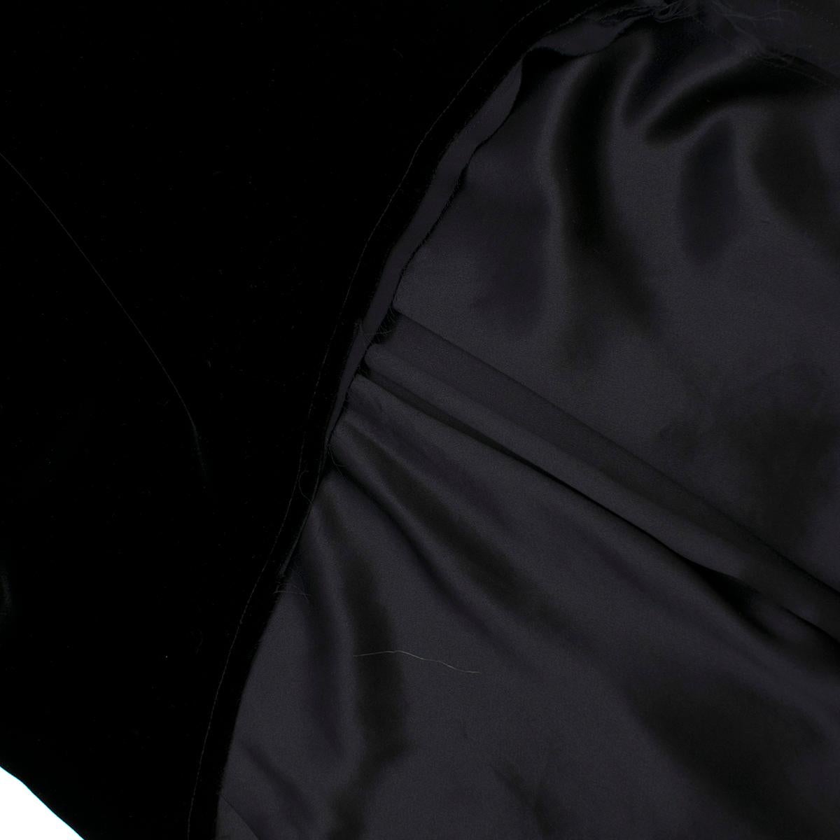 Lanvin by Alber Elbaz Black Velour Asymmetric Dress 36 FR For Sale 4