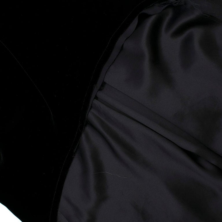 Lanvin by Alber Elbaz Black Velour Asymmetric Dress - Size US 4 For ...