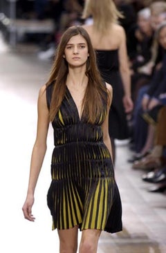 Lanvin by Alber Elbaz F/W 2003 Yellow Pleated Dress