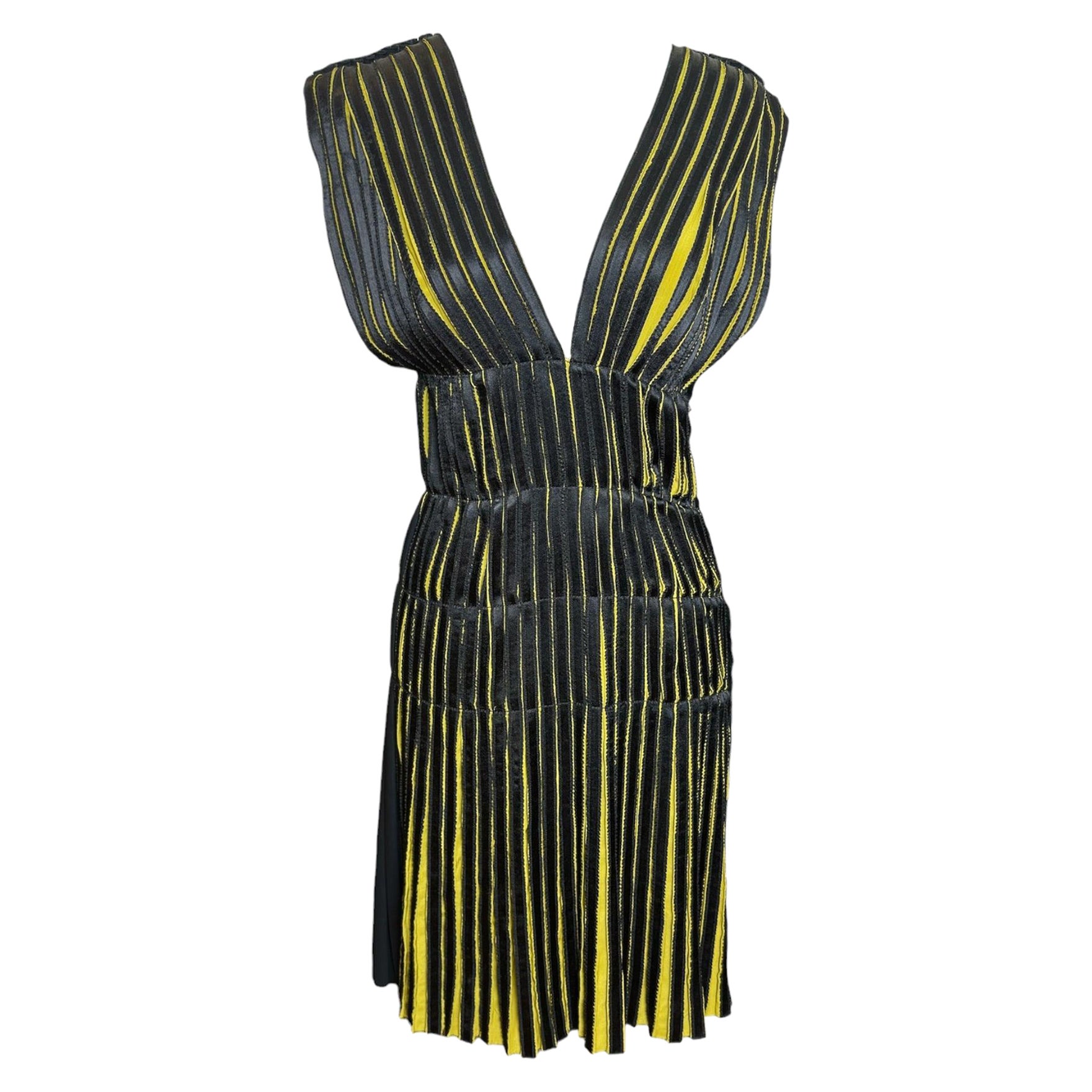 Lanvin by Alber Elbaz F/W 2003 Yellow Pleated Dress