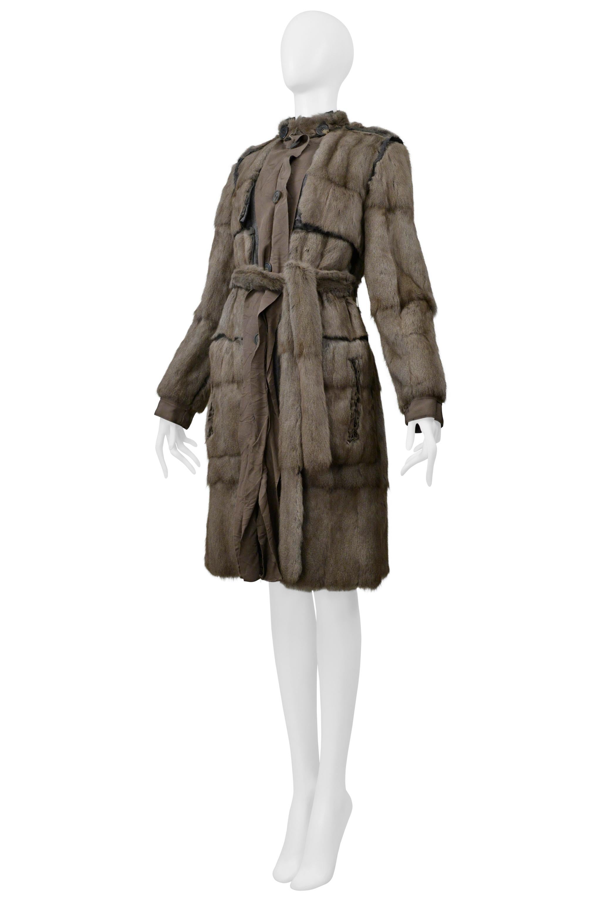Lanvin By Alber Elbaz Grey Squirrel Fur Coat In Excellent Condition For Sale In Los Angeles, CA