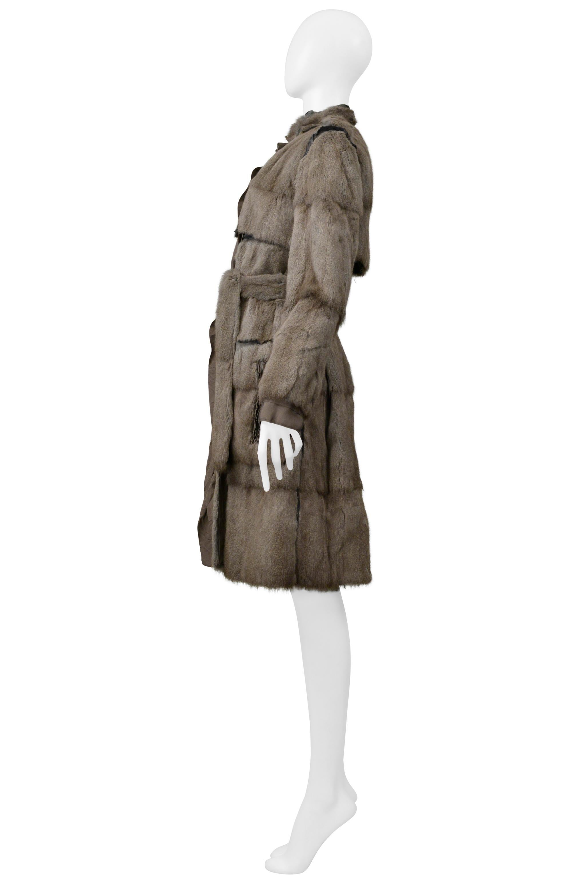 Lanvin By Alber Elbaz Grey Squirrel Fur Coat For Sale 1