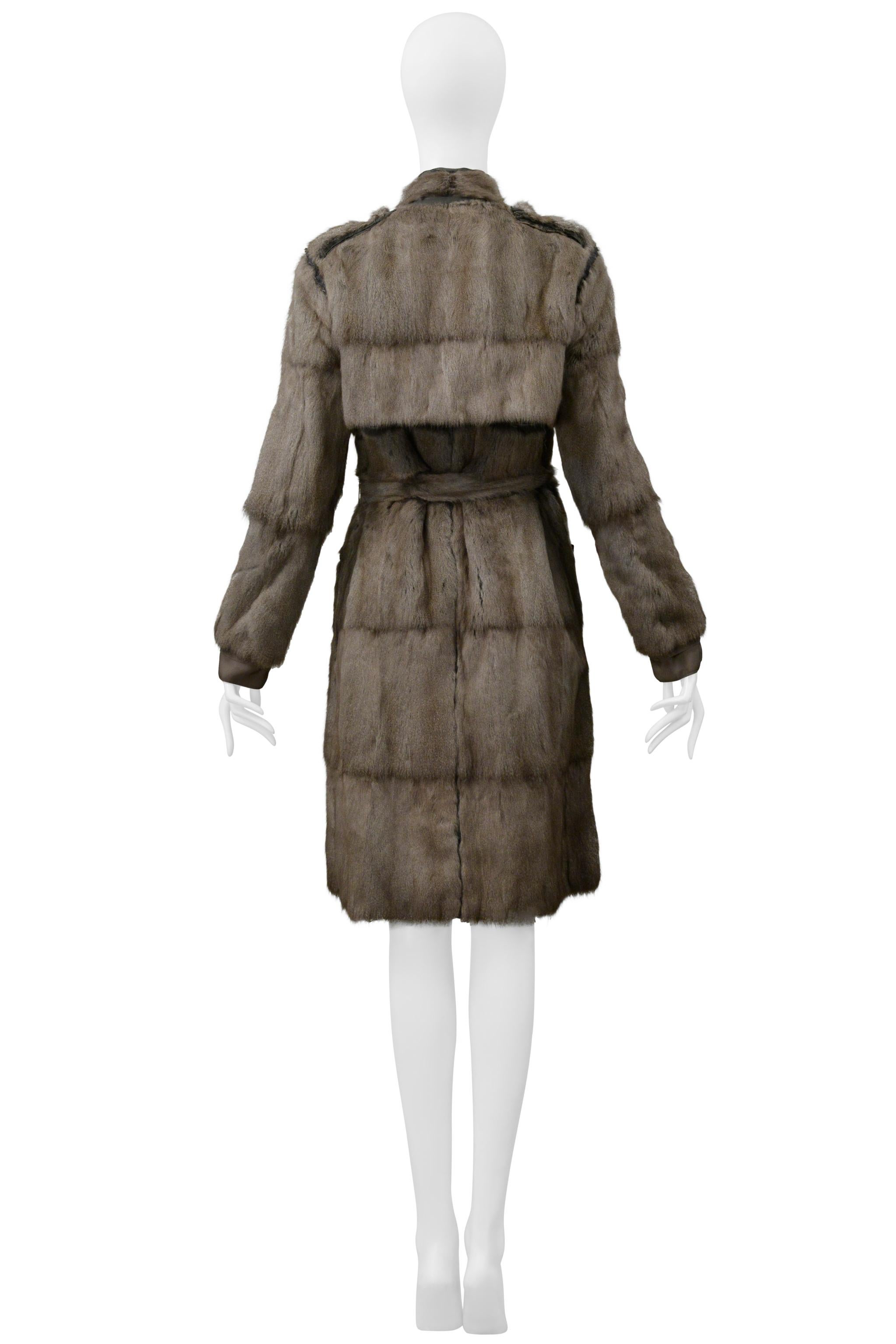 Lanvin By Alber Elbaz Grey Squirrel Fur Coat For Sale 2