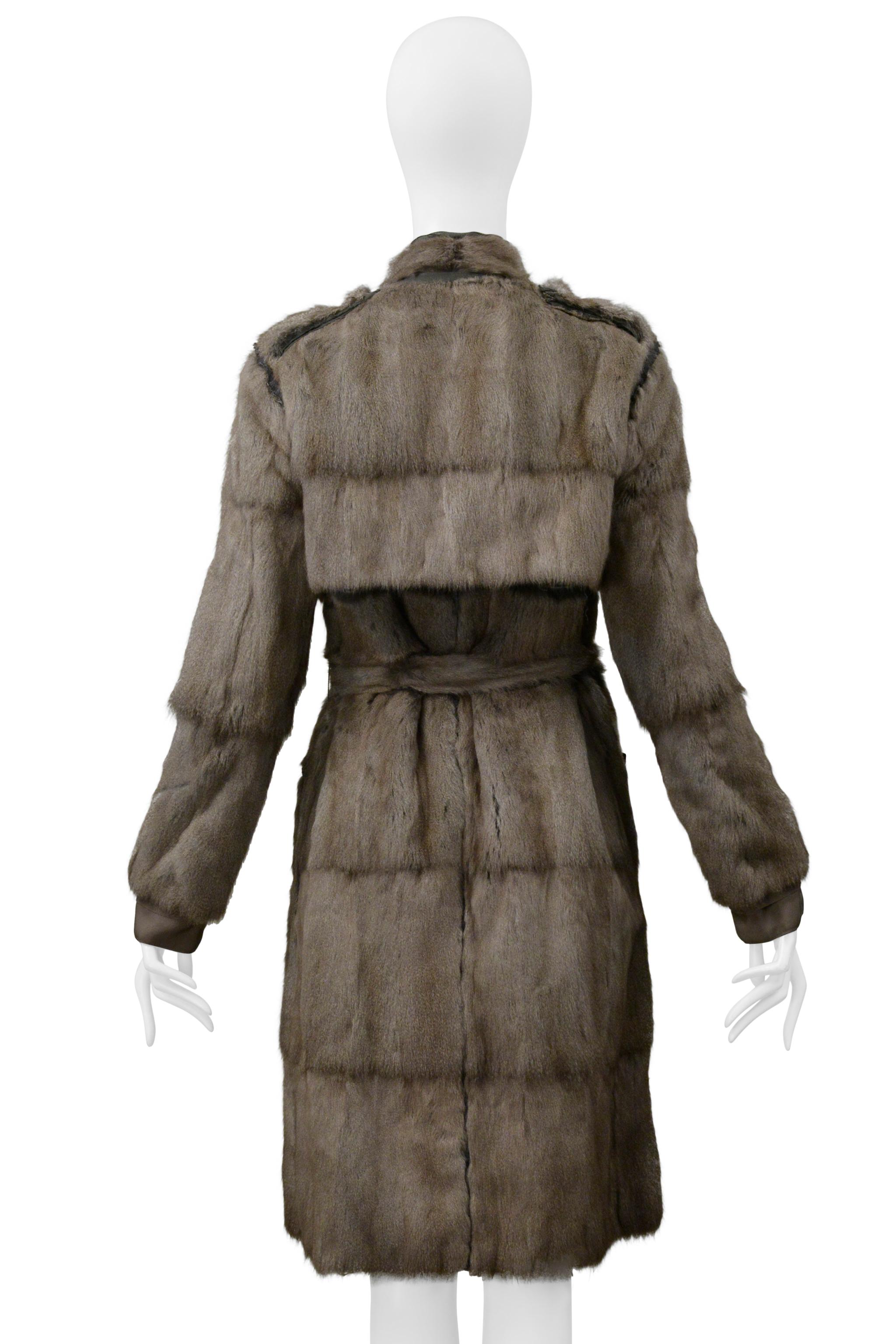 Lanvin By Alber Elbaz Grey Squirrel Fur Coat For Sale 3