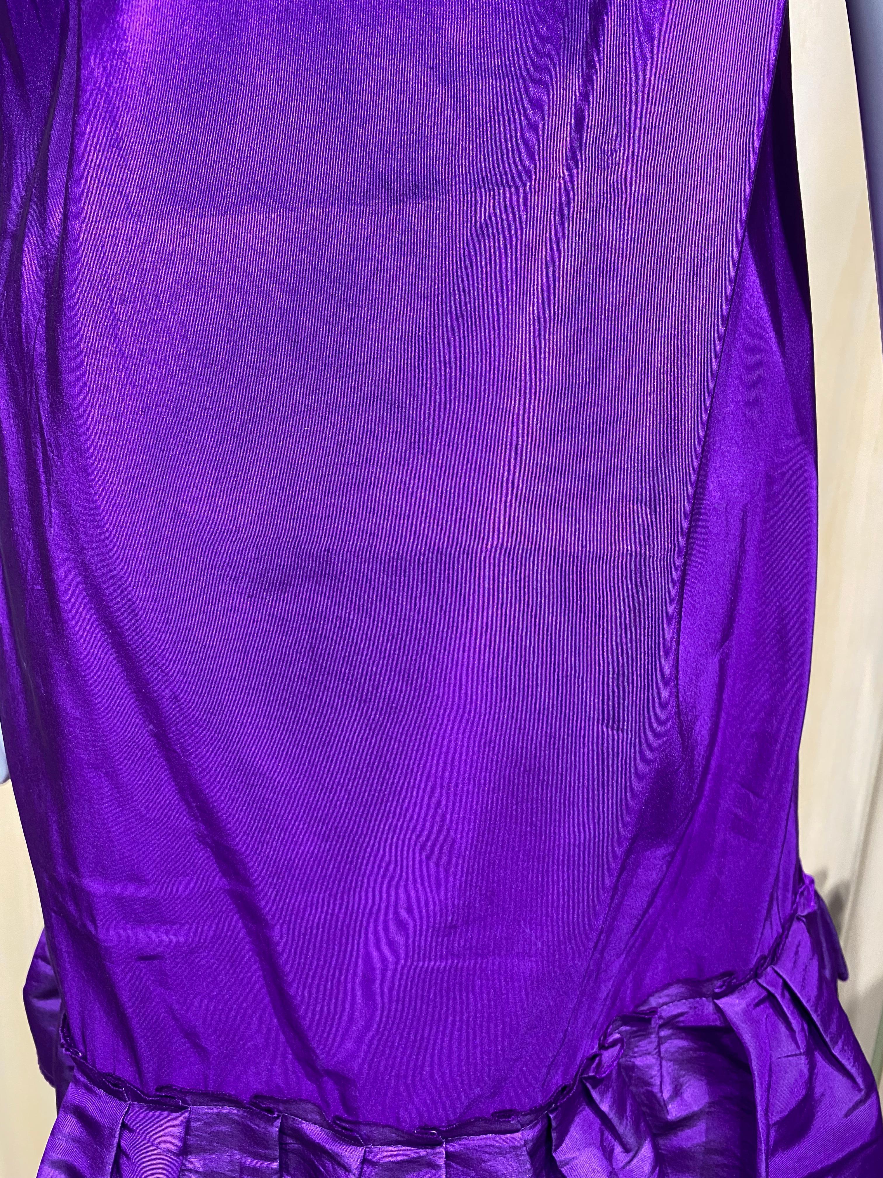 LANVIN by Alber Elbaz Purple Silk Strapless Cocktail Dress For Sale 3