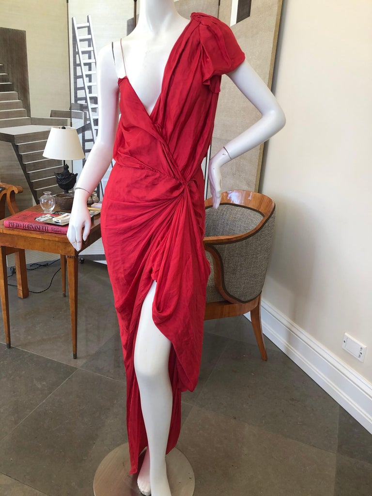 Lanvin by Alber Elbaz Red Revealing Goddess Gown Spring 2010 For Sale ...