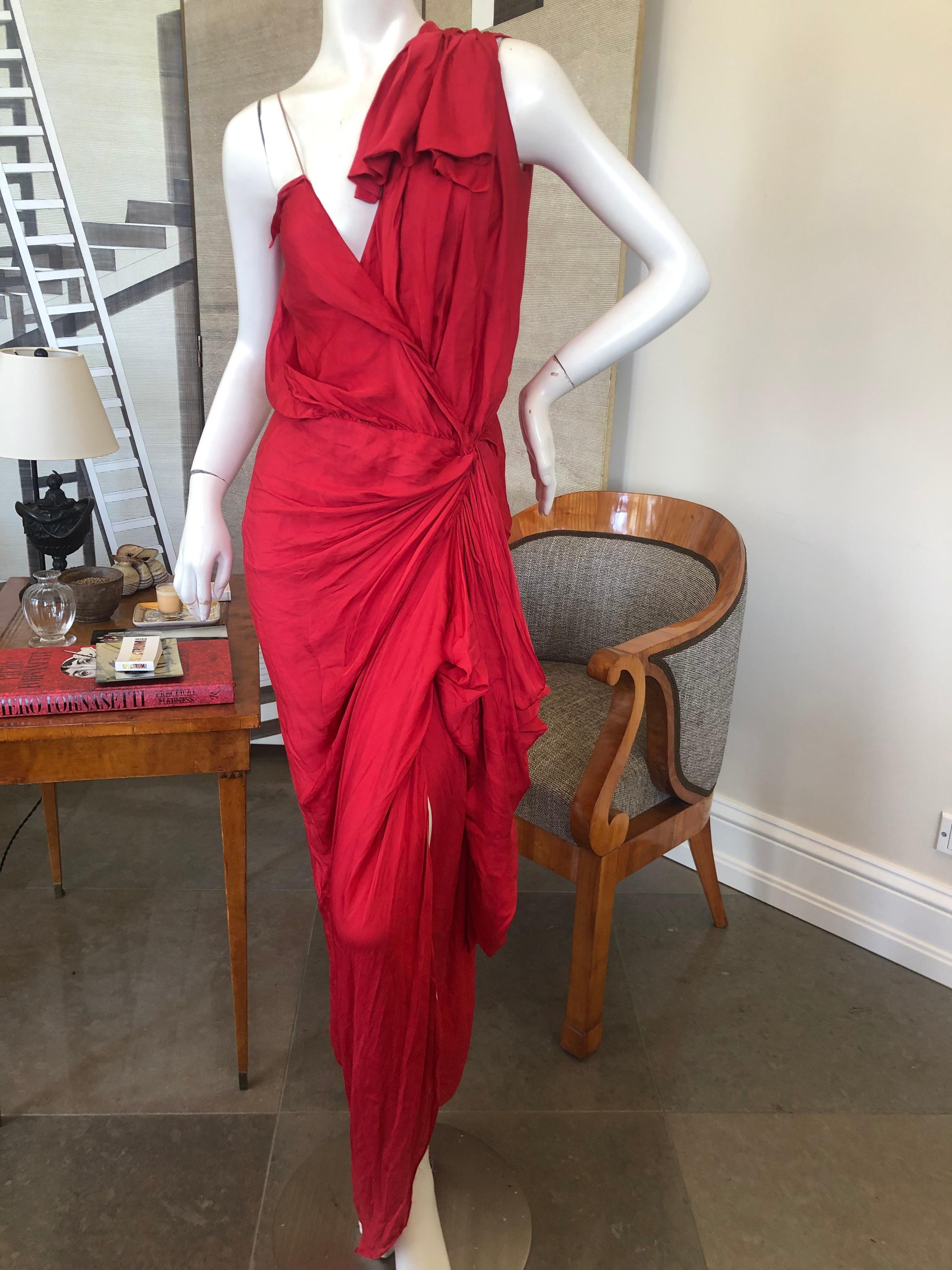 Lanvin by Alber Elbaz Vestido Rojo Revelación de Diosa Primavera 2010 en venta 3